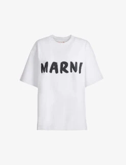 Marni Boxy-fit Logo-print Cotton T-shirt
