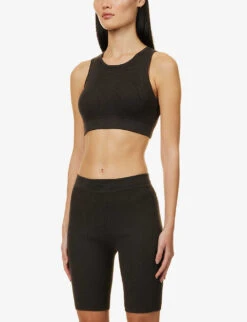 ESSENTIALS Logo-tab Ribbed Woven Shorts -Whistles Clothing Shop R04111040 OFFBLACK ALT02