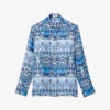 Sandro Floral-print Silk Shirt