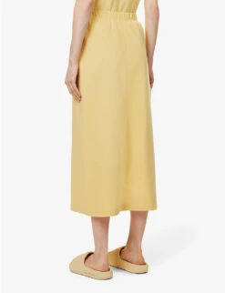 ESSENTIALS Cotton Midi Skirt -Whistles Clothing Shop R04111612 LIGHTTUSCAN ALT03