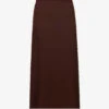 Bea Flared-hem Woven Midi Skirt