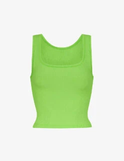 Ribbed Stretch-cotton Tank Top