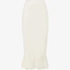 Bottega Veneta Slim-fit Flared-hem Cotton-blend Knitted Midi Skirt