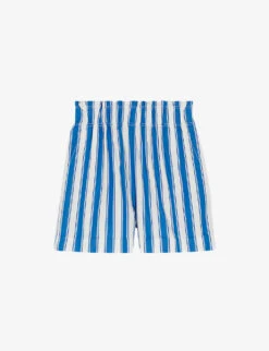 CLAUDIE PIERLOT Striped High-rise Cotton Shorts