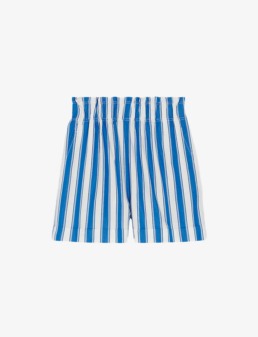 CLAUDIE PIERLOT Striped High-rise Cotton Shorts 1 CLAUDIE PIERLOT Striped High-rise Cotton Shorts