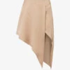 STELLA MCCARTNEY Asymmetric-hem Mid-rise Satin Mini Skirt