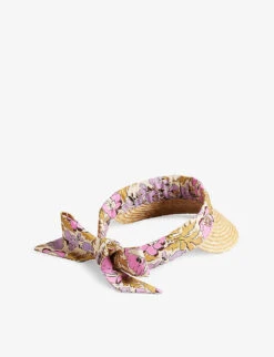 Ted Baker Kylow Floral-print Cotton And Straw Visor 5 Ted Baker Kylow Floral-print Cotton And Straw Visor -Whistles Clothing Shop R04126373 PINK ALT02
