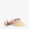 Ted Baker Kylow Floral-print Cotton And Straw Visor