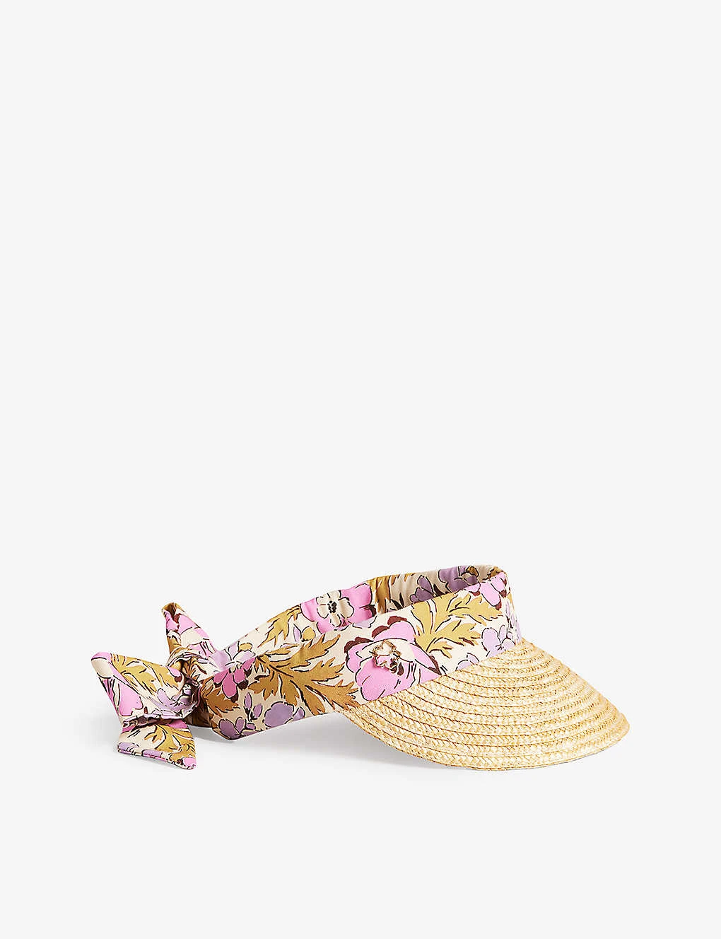 Ted Baker Kylow Floral-print Cotton And Straw Visor 1 Ted Baker Kylow Floral-print Cotton And Straw Visor