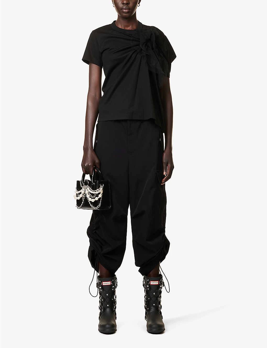 Tulle-appliqué Regular-fit Cotton-jersey T-shirt 2 Tulle-appliqué Regular-fit Cotton-jersey T-shirt - Image 2