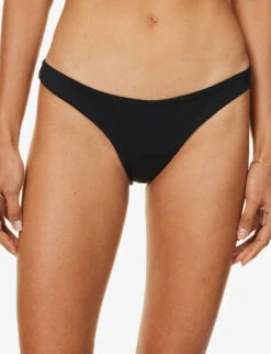 Max Mara Selma Seamless Mid-rise Bikini Bottoms -Whistles Clothing Shop R04127763 BLACK ALT04
