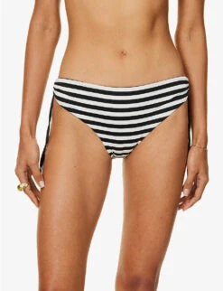 Max Mara Sibilla Striped Bikini Bottoms 7 Max Mara Sibilla Striped Bikini Bottoms -Whistles Clothing Shop R04127778 WHITE ALT02