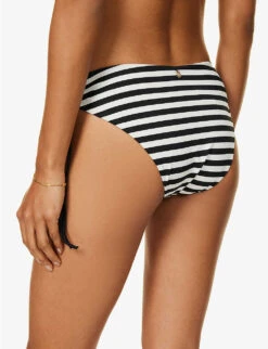 Max Mara Sibilla Striped Bikini Bottoms 8 Max Mara Sibilla Striped Bikini Bottoms -Whistles Clothing Shop R04127778 WHITE ALT03