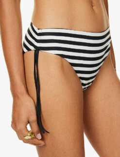 Max Mara Sibilla Striped Bikini Bottoms 9 Max Mara Sibilla Striped Bikini Bottoms -Whistles Clothing Shop R04127778 WHITE ALT04