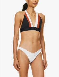 Max Mara Albina Triangle-cup Bikini Top -Whistles Clothing Shop R04127779 BLACK ALT02