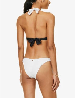 Max Mara Albina Triangle-cup Bikini Top -Whistles Clothing Shop R04127779 BLACK ALT03