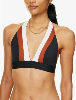 Max Mara Albina Triangle-cup Bikini Top -Whistles Clothing Shop R04127779 BLACK ALT04
