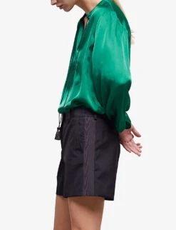 THE KOOPLES Slim-fit Pocket-detail Wool Shorts -Whistles Clothing Shop R04127976 BLA01 ALT02