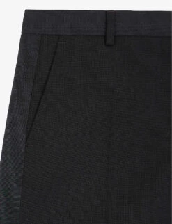 THE KOOPLES Slim-fit Pocket-detail Wool Shorts -Whistles Clothing Shop R04127976 BLA01 ALT04