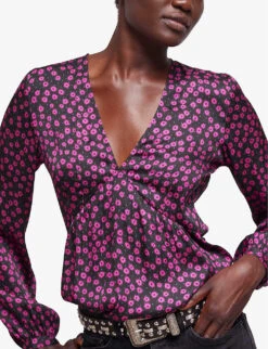 THE KOOPLES Floral-print Woven Top -Whistles Clothing Shop R04127982 PIN01 ALT04