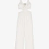 Maje Cut-out V-neck Woven Jumpsuit