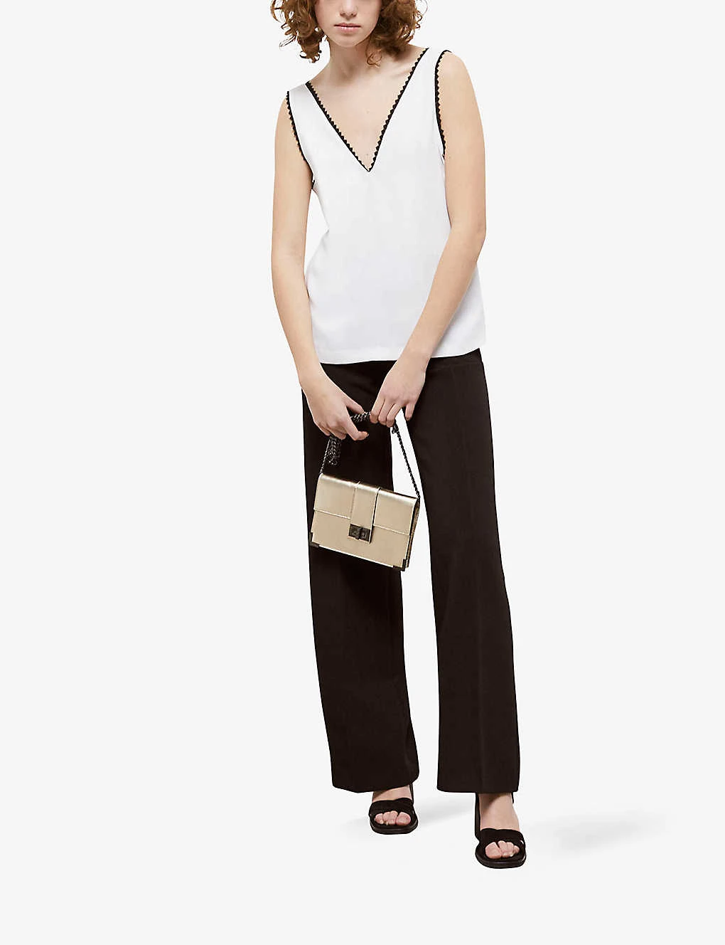 THE KOOPLES Scalloped-trim V-neck Woven Top 2 THE KOOPLES Scalloped-trim V-neck Woven Top - Image 2