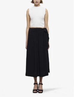 THE KOOPLES Belted Low-waist Woven Maxi Skirt 7 THE KOOPLES Belted Low-waist Woven Maxi Skirt -Whistles Clothing Shop R04131158 BLA01 ALT02