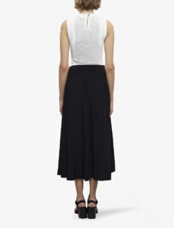 THE KOOPLES Belted Low-waist Woven Maxi Skirt 8 THE KOOPLES Belted Low-waist Woven Maxi Skirt -Whistles Clothing Shop R04131158 BLA01 ALT03