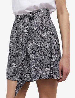 THE KOOPLES Paisley-print Woven Shorts -Whistles Clothing Shop R04131165 BLA09 ALT04