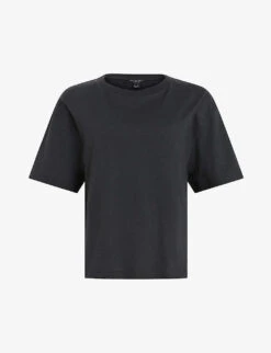 New Release 5 AllSaints Cygni Cut-out Organic-cotton T-shirt
