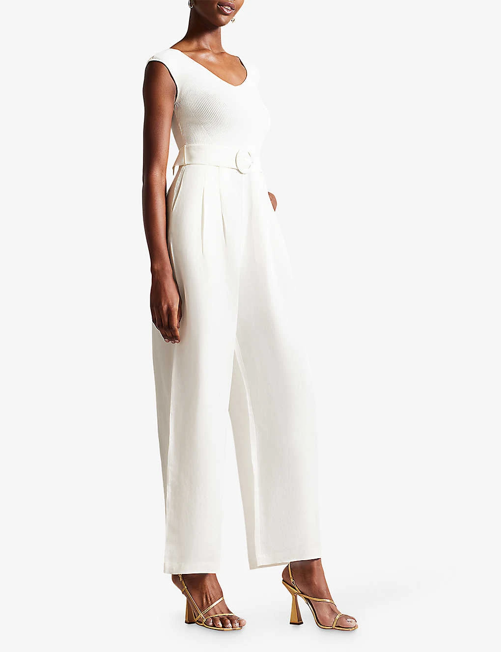 Ted Baker Tabbiaa Knitted-bodice Wide-leg Woven Jumpsuit 2 Ted Baker Tabbiaa Knitted-bodice Wide-leg Woven Jumpsuit - Image 2