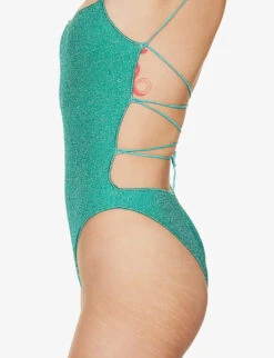 OSEREE Lumière Metallic-weave Swimsuit -Whistles Clothing Shop R04132766 AQUAMARINE ALT03