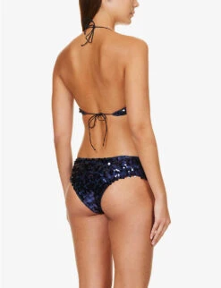 OSEREE Sequin-embellished Mid-rise Bikini Set -Whistles Clothing Shop R04132780 BLUENAVY ALT02