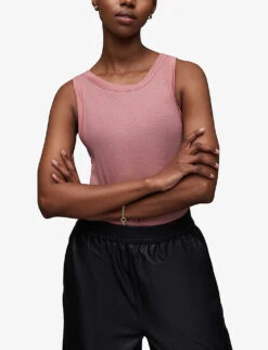 AllSaints Rina Round-neck Stretch-woven Tank Top -Whistles Clothing Shop R04134780 SOFTPINK ALT02