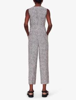 Whistles Dashed Jess Leopard-print Woven Jumpsuit -Whistles Clothing Shop R04135052 ALT03