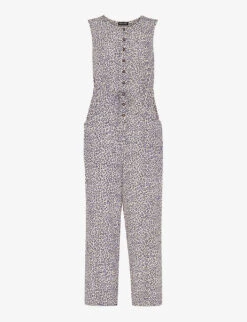 Whistles Dashed Jess Leopard-print Woven Jumpsuit