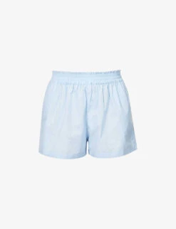 Faithfull The Brand Elva High-rise Cotton-poplin Shorts