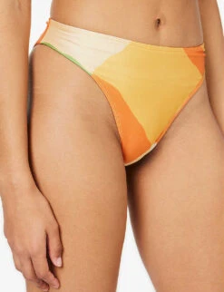 Faithfull The Brand Dylla High-rise Stretch-recycled Polyamide Bikini Bottoms -Whistles Clothing Shop R04135591 COSTASMERALDAPRINT ALT04
