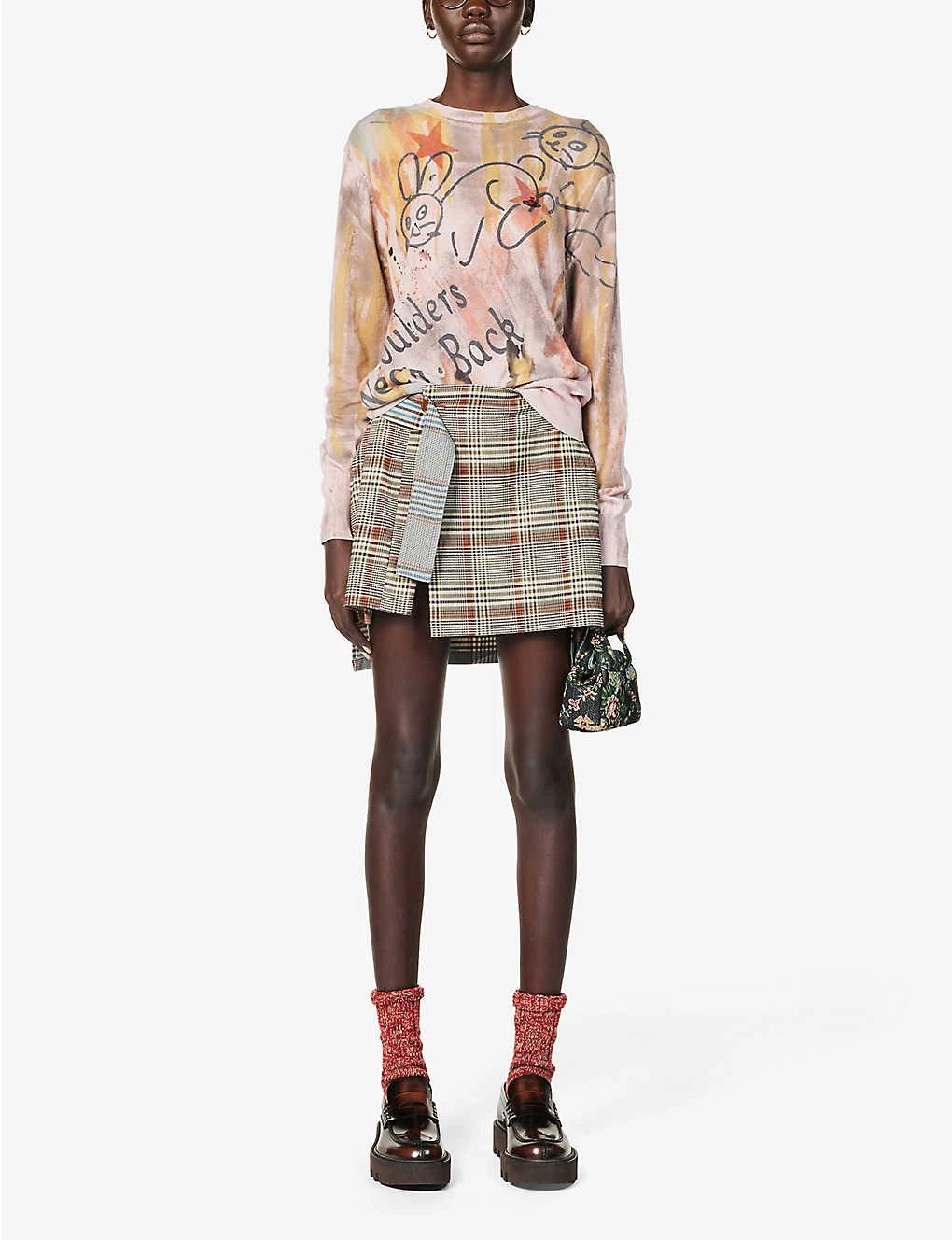 Vivienne Westwood Meghan Tartan-print Stretch-woven Blend Mini Skirt 2 Vivienne Westwood Meghan Tartan-print Stretch-woven Blend Mini Skirt - Image 2
