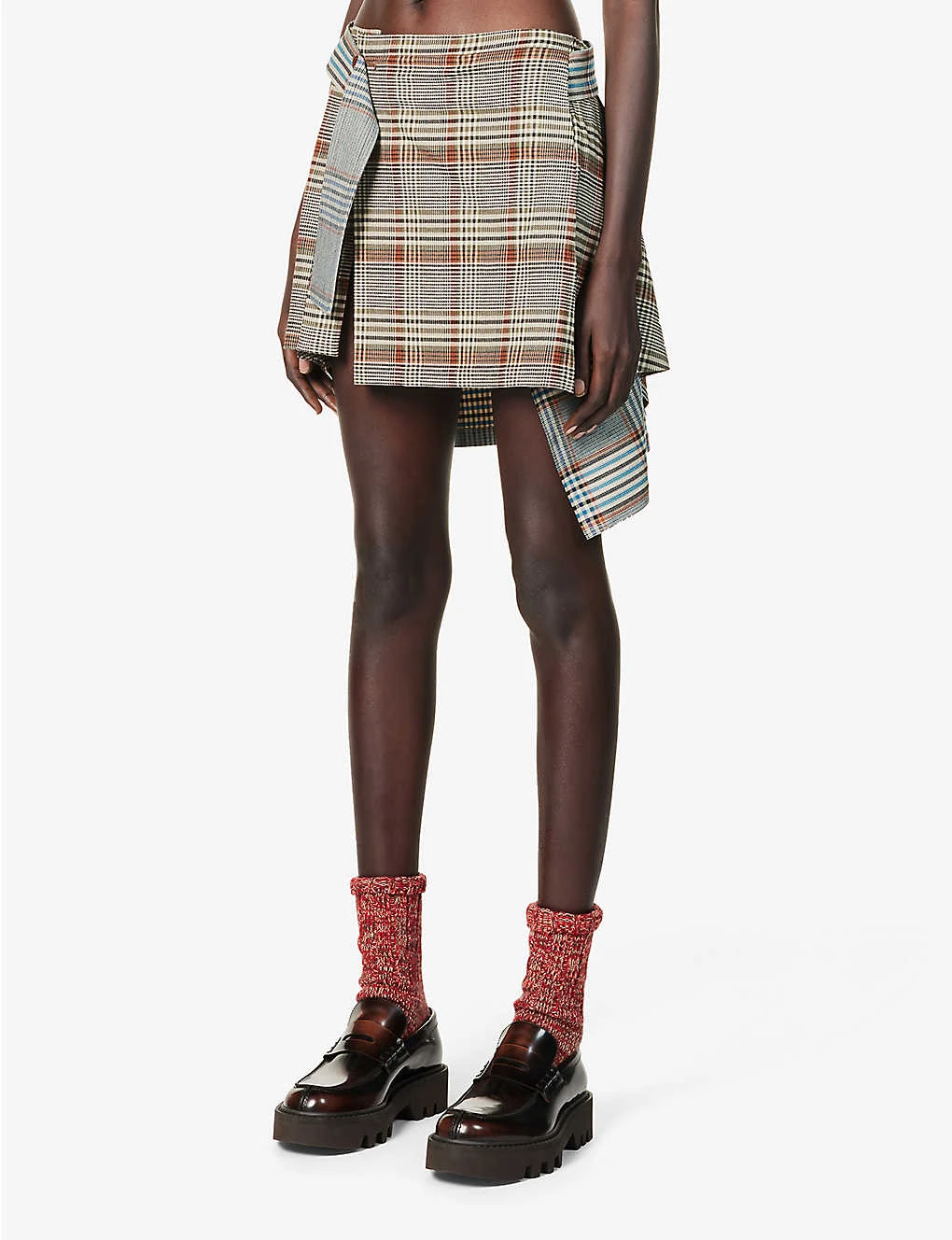 Vivienne Westwood Meghan Tartan-print Stretch-woven Blend Mini Skirt 3 Vivienne Westwood Meghan Tartan-print Stretch-woven Blend Mini Skirt - Image 3