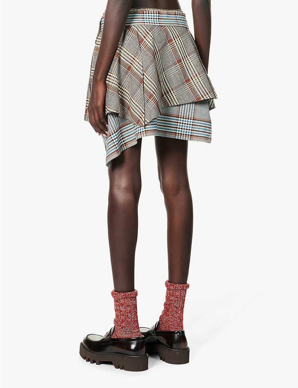 Vivienne Westwood Meghan Tartan-print Stretch-woven Blend Mini Skirt 4 Vivienne Westwood Meghan Tartan-print Stretch-woven Blend Mini Skirt - Image 4