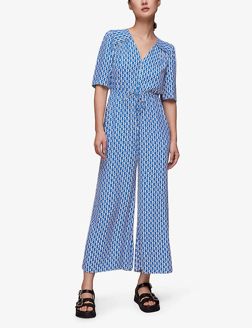 Whistles Oversized-collar Relaxed Woven Jumpsuit 2 Whistles Oversized-collar Relaxed Woven Jumpsuit - Image 2
