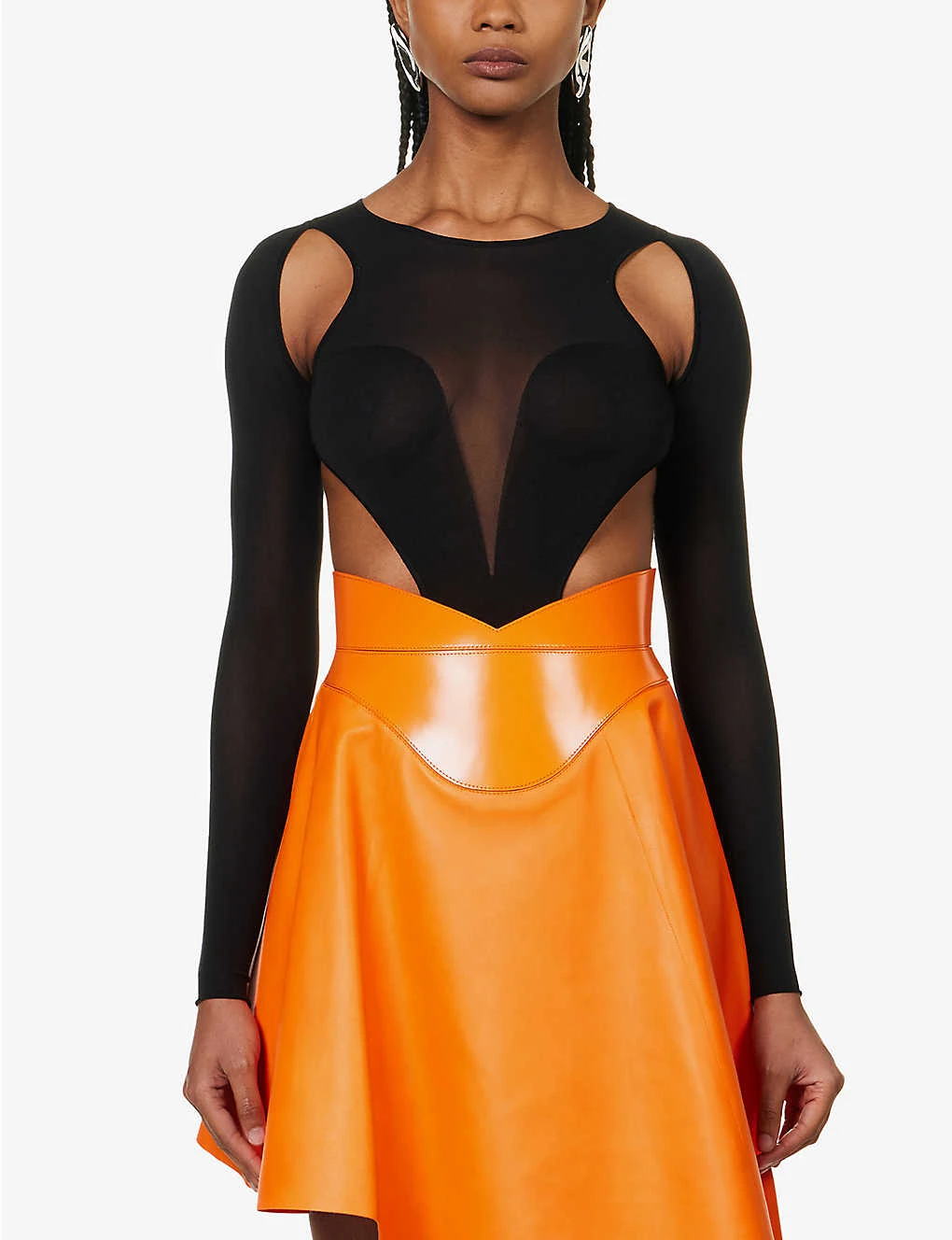 Alexander McQueen Cut-out Silk-blend Bodysuit 3 Alexander McQueen Cut-out Silk-blend Bodysuit - Image 3