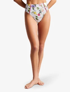 Ted Baker Rosaby High-rise Bikini Bottoms -Whistles Clothing Shop R04136806 WHITE ALT02