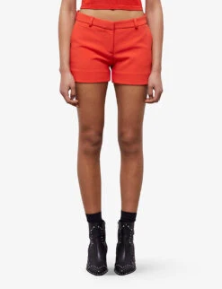 THE KOOPLES Tailored Straight-leg Stretch-woven Shorts -Whistles Clothing Shop R04136827 ORA02 ALT02