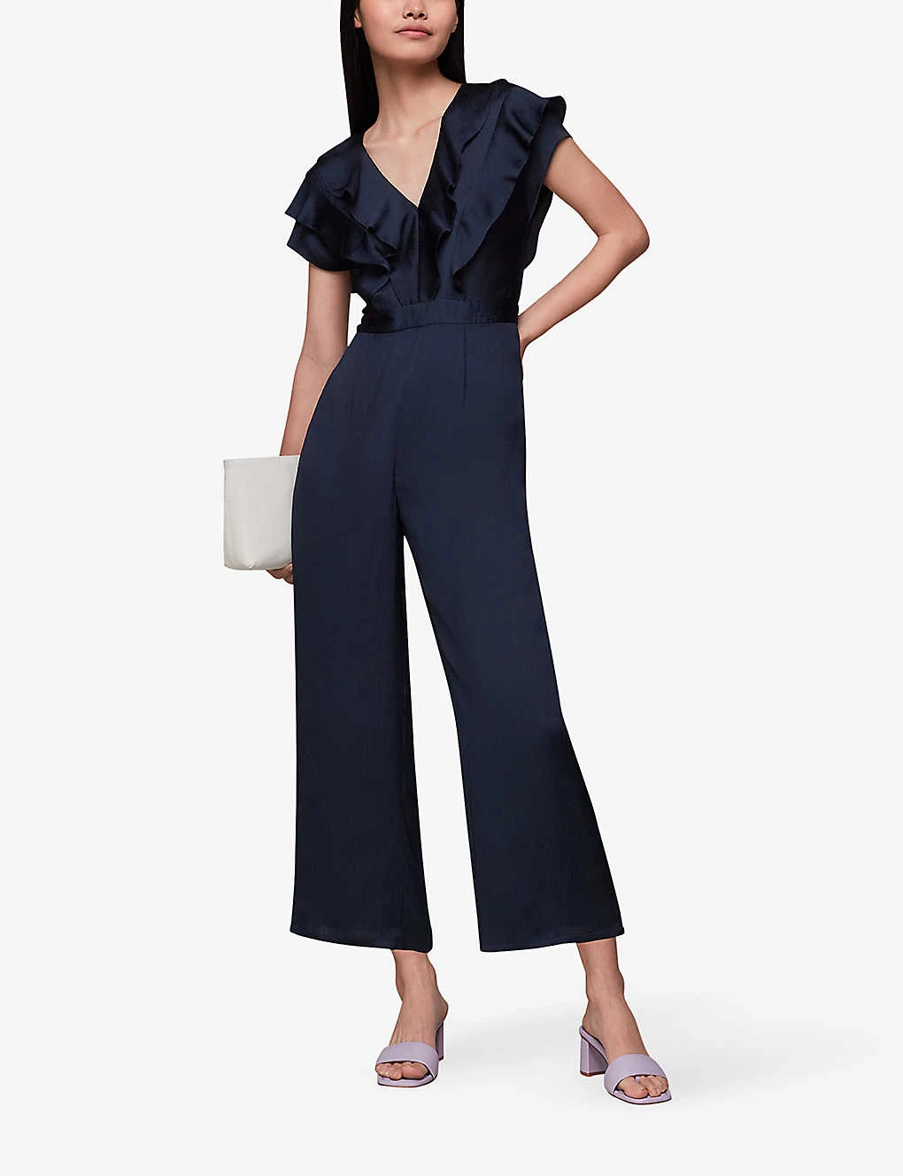 Whistles Adeline Ruffle Recycled Polyester Jumpsuit 2 Whistles Adeline Ruffle Recycled Polyester Jumpsuit - Image 2