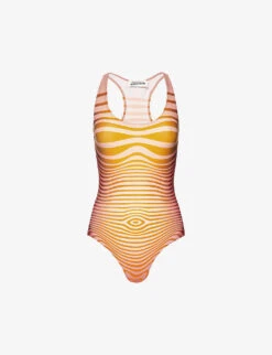 Jean Paul Gaultier Abstract-print Racerback Swimsuit