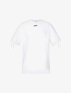 Jean Paul Gaultier Flowers Lace-up Cotton-jersey T-shirt