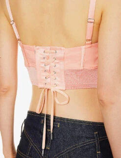 Jean Paul Gaultier Flowers Cone-design Stretch-woven Top -Whistles Clothing Shop R04137680 SALMON ALT04