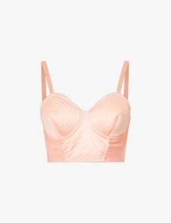 Jean Paul Gaultier Flowers Cone-design Stretch-woven Top